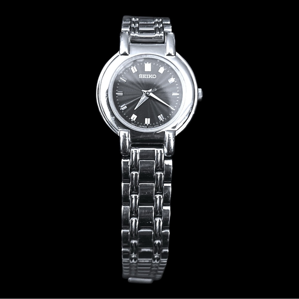 Seiko Watch with Black Dial